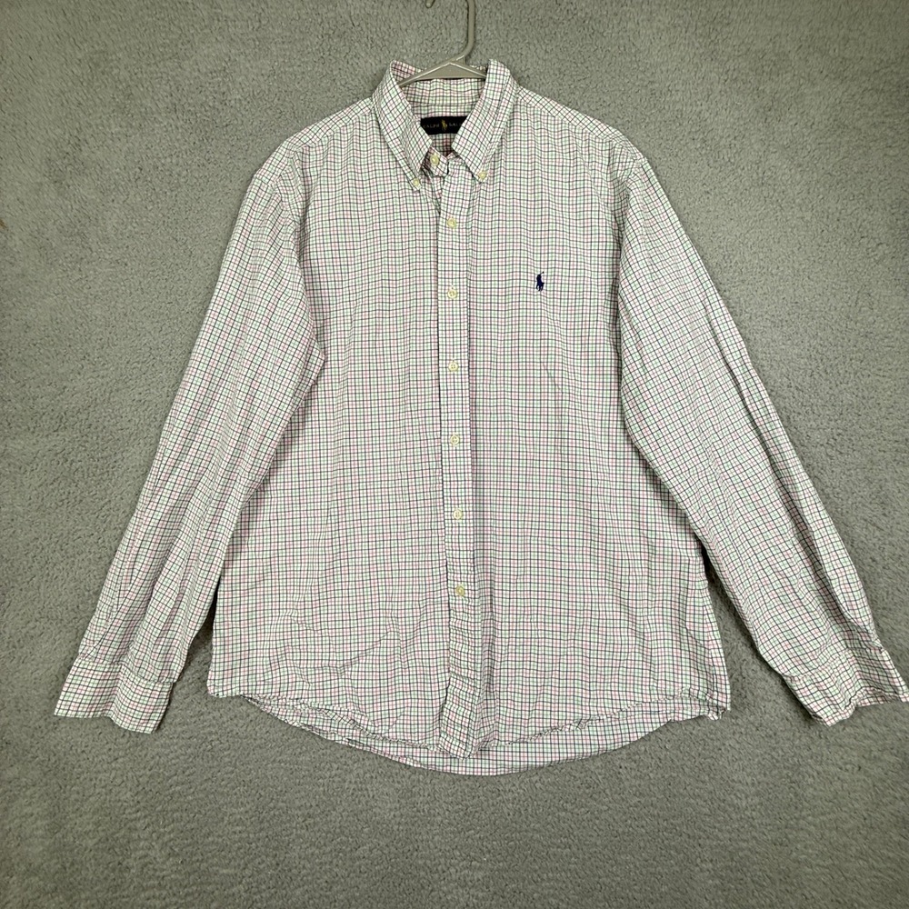 Ralph Lauren Men's XL/TG Classic Fit Plaid‎ Button Down Shirt Long Sleeve Casual